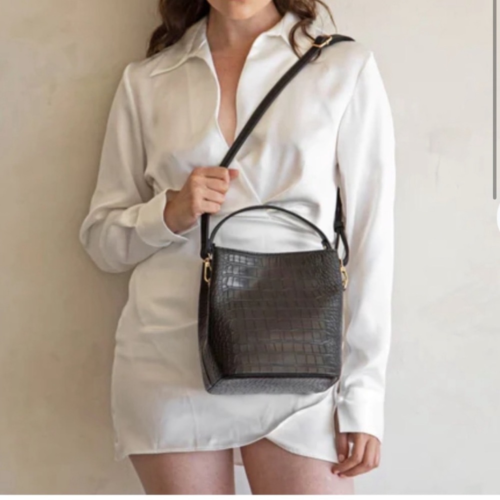 Aota Black Vegan Leather Hobo Bag - Picture 2 of 6